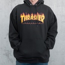 Thrasher Flame Logo Hood mikina black