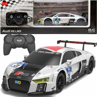 mamido Športové auto AUDI R8 LMS RTR na diaľkové ovládanie RC 1:24 biele