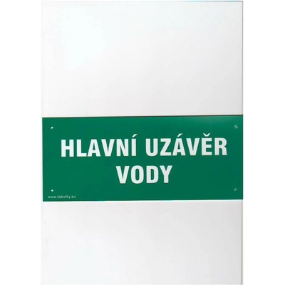 Maják Tabulka "HLAVNÍ UZÁVĚR VODY"