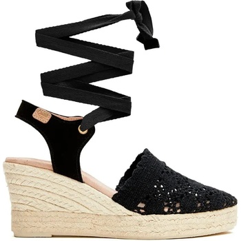 CASTELL 2677 Mari Bolillo Wedge Espadrilles - Black (Black)