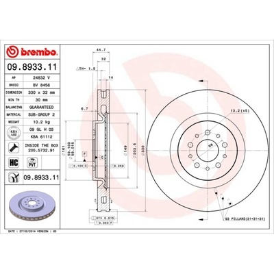 BREMBO 09.8933.11
