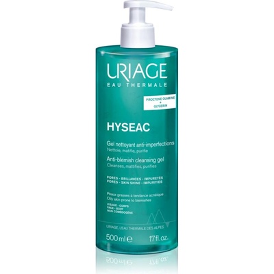 Uriage Hyseac Cleansing Gel лек почистващ гел за лице и тяло 500ml