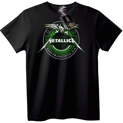 NOONEBRAND Тениска Metallica Зелено Лого - XS, White