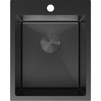 Mexen Solix кухненска мивка от неръждаема стомана с 1 отделение 400 x 500 мм, черна - 6406401000-70 (6406401000-70)