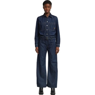 G-STAR Гащеризон G-Star Belted 3D Loose long sleeve jumpsuit - Green (Worn In Eclipse)