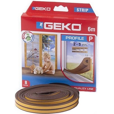 GEKO SpA Těsnění "P" 9x5.5mm-6m hnědé (2x3m) 105029