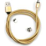 HARAHU Usb заряден кабел 3в1 с магнитни накрайници - Златна kp30705