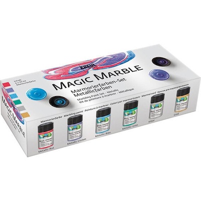 Kreul Magic Marble Комплект цветове за мрамориране Metallic Colours 6 x 20 ml (73610)