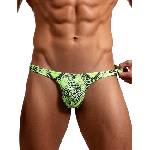 SuperLove Wild Snakeskin Men Thong 231 Green L