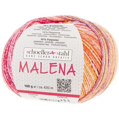 Schoeller+Stahl MALENA - 76% bavlna, 14% polyamid, 10% polyester - Ručně pletací příze Barva: 110. sundown