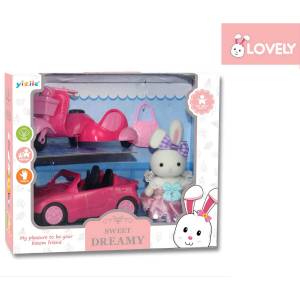 Armtoys ДЕТСКА КОЛА КАБРИО СЪС СКУТЕР И ЗАЕК В КУТИЯ