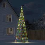vidaXL LED коледна елха 1544 LED цветна 500 см (358075)