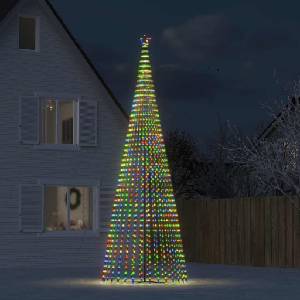 vidaXL LED коледна елха 1544 LED цветна 500 см (358075)