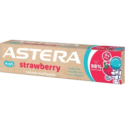 Astera Natural Kids Паста за зъби Strawberry, 0м+, 50 ml