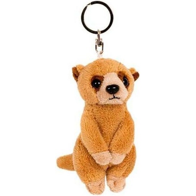 Přívěsek na klíče Teddies Surikata plyš plyš 5x10cm hnědá