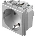 TEM Контакт шуко 2P+E 16A 2M, цвят Сребро мат, Modul - VM10ES (VM10ES)