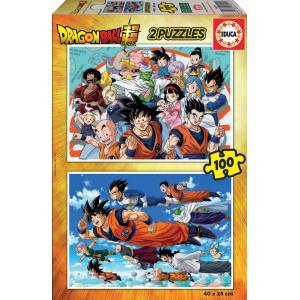 Educa Пъзел Educa - Dragon Ball, 2 х 100 части (EDU18214)