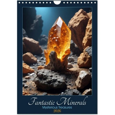 Fantastic Minerals Mysterious Treasures Wall DIN A4 portrait CALVENDO 12 Month Wall 2026