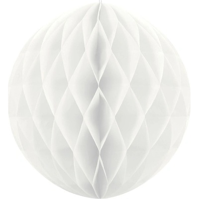 Honeycomb koule bílá 40 cm Svatební papírové koule k dekoraci