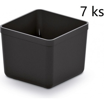 Kistenberg UNITE BOX Sada 7 plastových boxů 5,5x5,5x16,5cm černá KBS55-S411