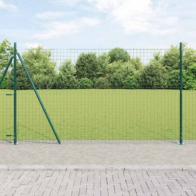 OMAXI Evropský plot s betonovou základnou 10 x 1,5 m Zelená Síťovina 241610