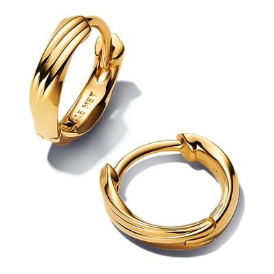 PANDORA ESSENCE pozlátené točené kruhové náušnice 263871C00