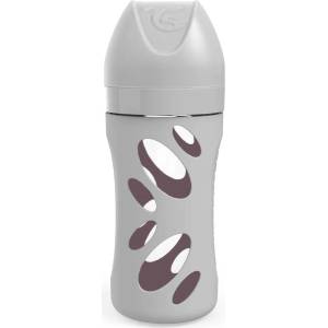Twistshake Стъклено шише против колики Twistshake - Сиво, 260 ml (78679) - ozone