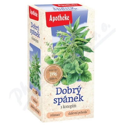 Apotheke Dobrý spánek s konopím čaj 20 x 1,5 g