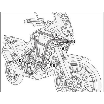KAPPA KNH1205 horný padací rám HONDA CRF1100L Africa Twin Adventure Sports (24)