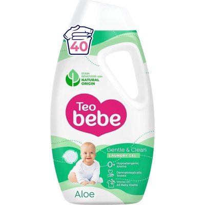 Гел за пране Teo Bebe Gentle & Clean - Алое Вера, 40 пранета, 1.8 l (51001010)