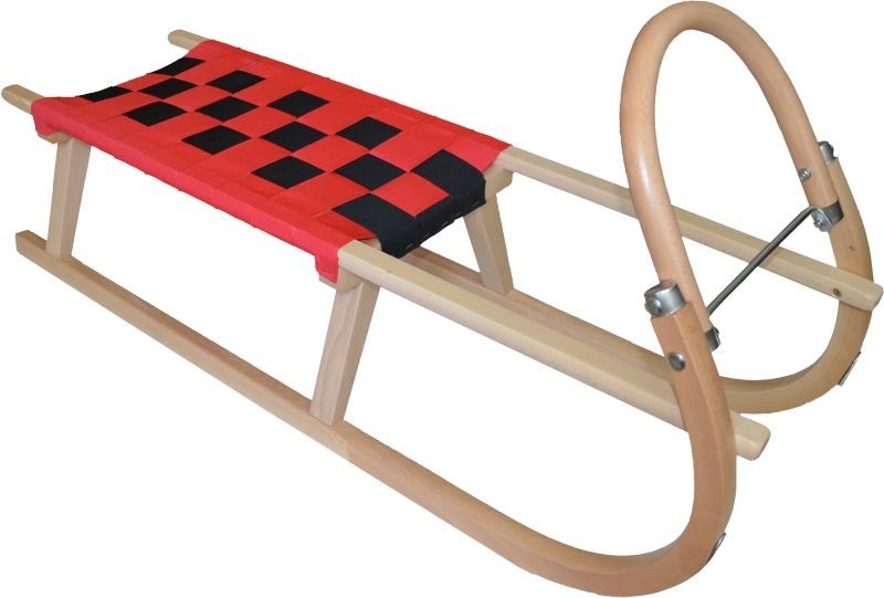 Sulov Dřevěné sáně Tatra 105 cm červeno-černá
