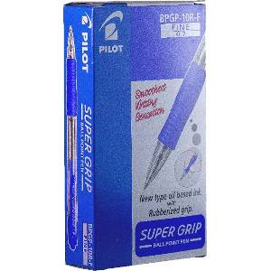 Pilot Super Grip 12 бр. /опаковка синя химикалка BPGP-10R-F-L-DOB (BPGP-10R-F-L-DOB)