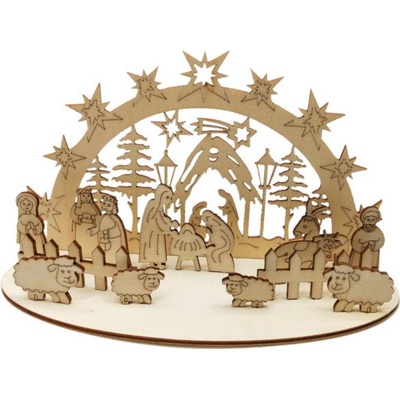 Betlém dřevěný 21x11x11cm skládačka 946232 – Hledejceny.cz