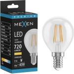 Mexen Vintis LED филaментовa крушка E14, G45, 6W, Топла - 2700K, 720 lm, прозрачна (L156-E14-0627-00)