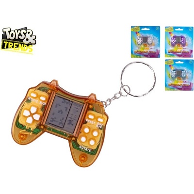 Přívěsek na klíče Mini brickgame konzole 6 cm 26 her na baterie červená modrá žlutá zelená – Hledejceny.cz