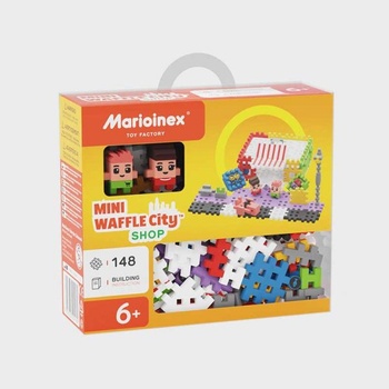 Marioinex Мини вафлен конструктор Marioinex " Градски магазин" , 148 части