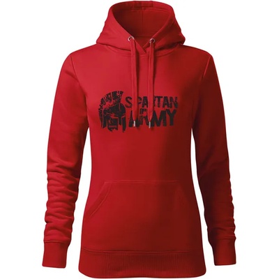 DRAGOWA дамски суитшърт с качулка Аристон, червен, 320г/м2 (8490)