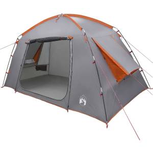 vidaXL Кабинна палатка Сив и оранжев 300 x 210 x 156 см Полиестер (42028512) Палатка