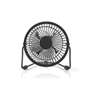 Nedis FNDK1BK10 stolní mini USB ventilátor 10 cm s kovovým tělem černý