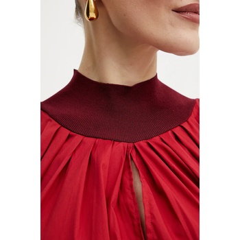 Liviana Conti Рокля Liviana Conti в червено среднодълга с уголемена кройка L5SK27 (L5SK27)