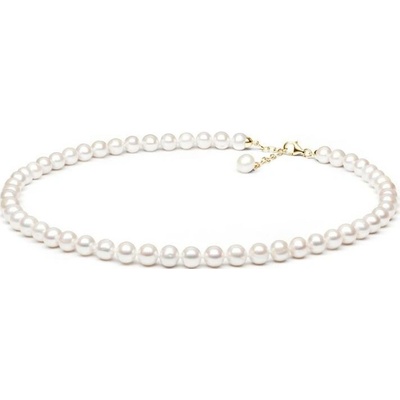 Gaura Pearls Perlový náhrdelník PYFARW685 Bílá
