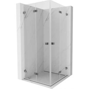 Mexen Lunar-F Duo сгъваема душ кабина 95 x 95 cm, прозрачна, gun metal - 836-095L-095P-95-00 (836-095L-095P-95-00)