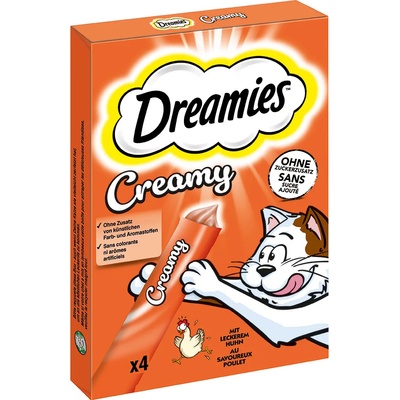 Dreamies 44х10г Creamy Snacks Dreamies, лакомство за котки - пиле