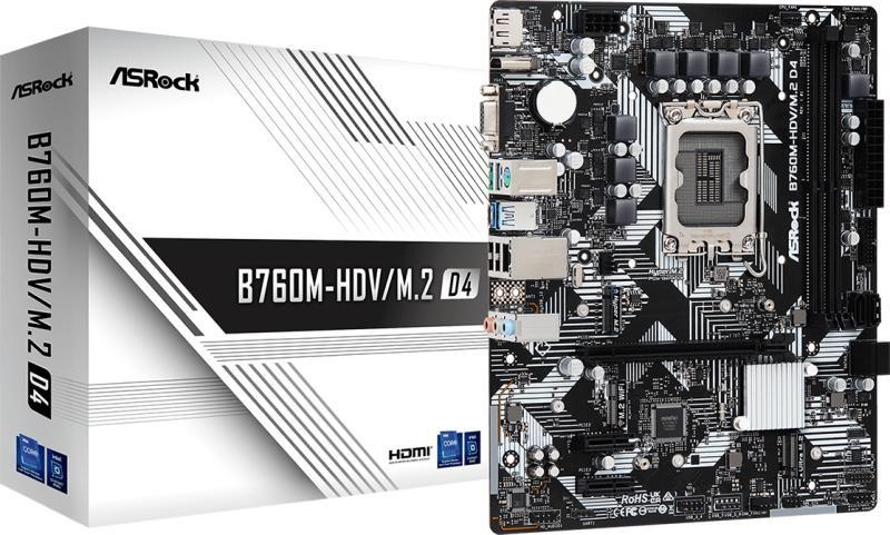 ASRock B760M-HDV/M.2 D4 (90-MXBL40-A0UAYZ)
