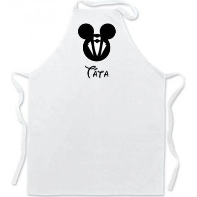 Povidlo.cz Zástěra Mouse Táta Bílá