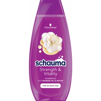 Schwarzkopf Schauma Strength & Vitality posilující šampon pro jemné a zplihlé vlasy 400 ml