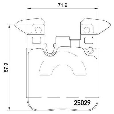 Sada brzdových platničiek kotúčovej brzdy BREMBO P 06 087X
