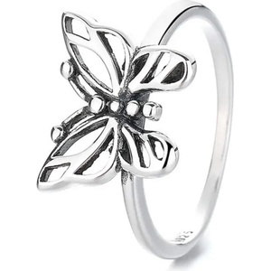 Silenti Jewelry Сребърен пръстен "Пеперудени Криле" - 8 - 57мм (18.1мм диам. )