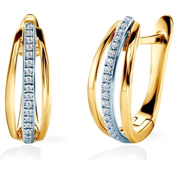 SAVICKI Обеци Savicki: двуцветно злато, диаманти