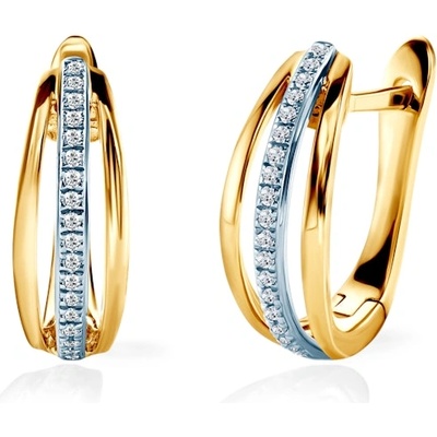 SAVICKI Обеци Savicki: двуцветно злато, диаманти